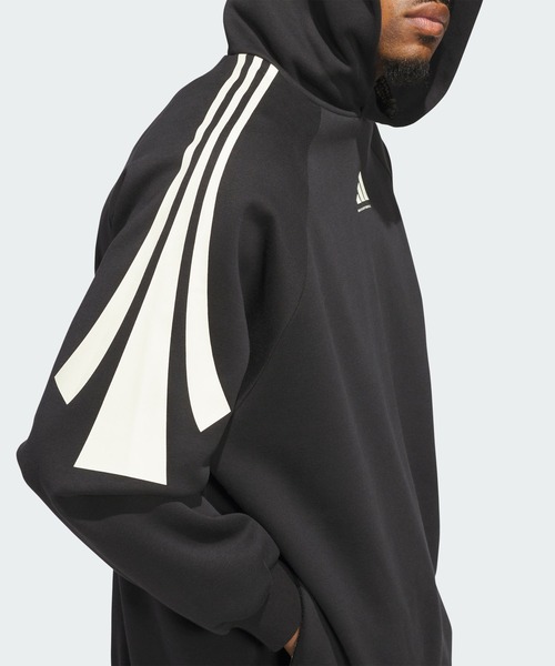 adidas(アディダス)の「アディダス バスケットボール スリーストライプス フリースパーカー(ジェンダーニュートラル) / アディダス adidas(パーカー・メンズ・ブラック・XX-LARGE/3XL/LARGE/MEDIUM/SMALL/X-LARGE/X-SMALL)」の5枚目の写真