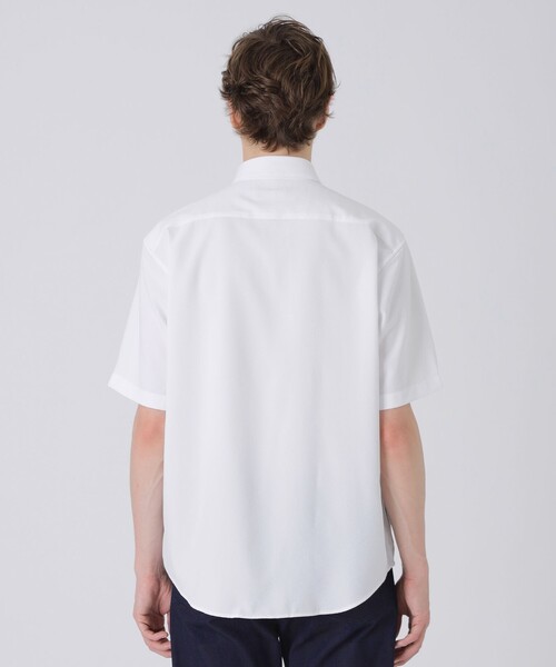 BLACK LABEL CRESTBRIDGE（ブラックレーベル・クレストブリッジ）の「パーシャルパナマサッカーチェックシャツ（シャツ/ブラウス・メンズ・ブラック/オフホワイト・M/S/XL/L）」の5枚目の写真