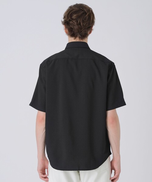 BLACK LABEL CRESTBRIDGE（ブラックレーベル・クレストブリッジ）の「パーシャルパナマサッカーチェックシャツ（シャツ/ブラウス・メンズ・ブラック/オフホワイト・M/S/XL/L）」の10枚目の写真