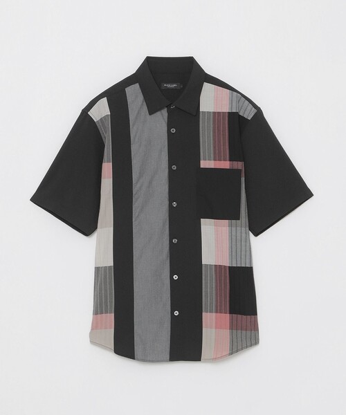 BLACK LABEL CRESTBRIDGE（ブラックレーベル・クレストブリッジ）の「パーシャルパナマサッカーチェックシャツ（シャツ/ブラウス・メンズ・ブラック/オフホワイト・M/S/XL/L）」の12枚目の写真