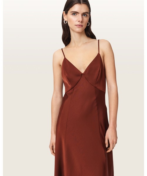 ALLSAINTS(オールセインツ)の「IRINA MAXI SLIP DRESS | IRINA マキシ スリップ ドレス・ワンピース(ワンピース・レディース・ブラウン系その他・10/8/4)」の2枚目の写真