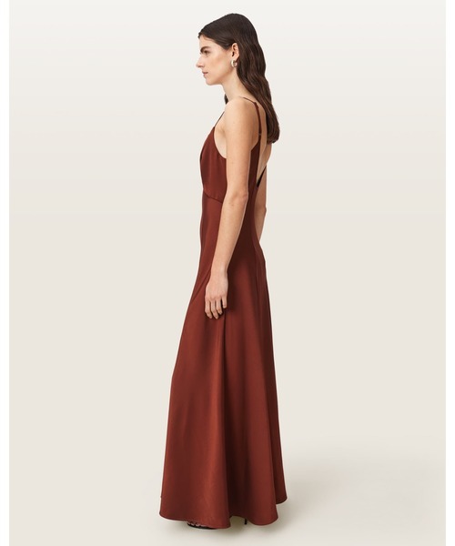 ALLSAINTS(オールセインツ)の「IRINA MAXI SLIP DRESS | IRINA マキシ スリップ ドレス・ワンピース(ワンピース・レディース・ブラウン系その他・10/8/4)」の3枚目の写真