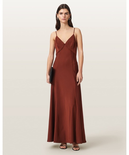 ALLSAINTS(オールセインツ)の「IRINA MAXI SLIP DRESS | IRINA マキシ スリップ ドレス・ワンピース(ワンピース・レディース・ブラウン系その他・10/8/4)」の4枚目の写真