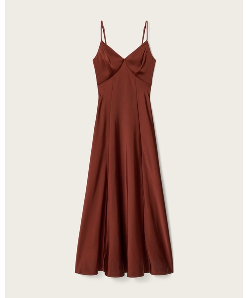 ALLSAINTS(オールセインツ)の「IRINA MAXI SLIP DRESS | IRINA マキシ スリップ ドレス・ワンピース(ワンピース・レディース・ブラウン系その他・10/8/4)」の6枚目の写真