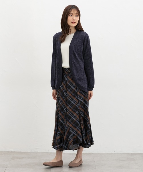 Honeys(ハニーズ)の「【抗菌防臭】抗菌防臭ラウンドカーデ(カーディガン/ボレロ・レディース・モカ/ブルー/ブラック/ベージュ/ボルドー/ネイビー・L/LL/M)」の10枚目の写真