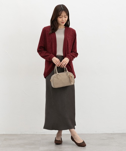Honeys(ハニーズ)の「【抗菌防臭】抗菌防臭ラウンドカーデ(カーディガン/ボレロ・レディース・モカ/ブルー/ブラック/ベージュ/ボルドー/ネイビー・L/LL/M)」の13枚目の写真