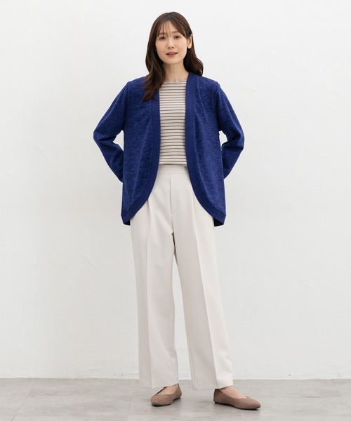 Honeys(ハニーズ)の「【抗菌防臭】抗菌防臭ラウンドカーデ(カーディガン/ボレロ・レディース・モカ/ブルー/ブラック/ベージュ/ボルドー/ネイビー・L/LL/M)」の15枚目の写真