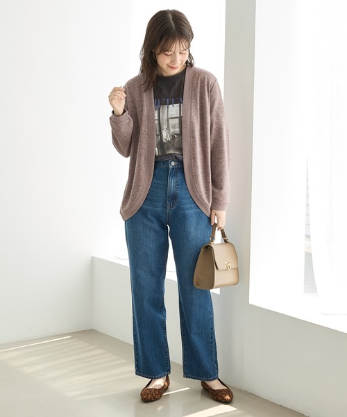 Honeys(ハニーズ)の「【抗菌防臭】抗菌防臭ラウンドカーデ(カーディガン/ボレロ・レディース・モカ/ブルー/ブラック/ベージュ/ボルドー/ネイビー・L/LL/M)」の17枚目の写真