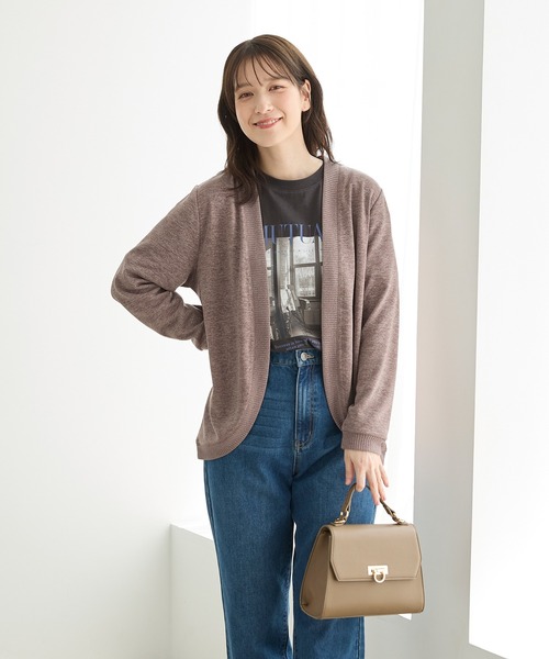 Honeys(ハニーズ)の「【抗菌防臭】抗菌防臭ラウンドカーデ(カーディガン/ボレロ・レディース・モカ/ブルー/ブラック/ベージュ/ボルドー/ネイビー・L/LL/M)」の19枚目の写真