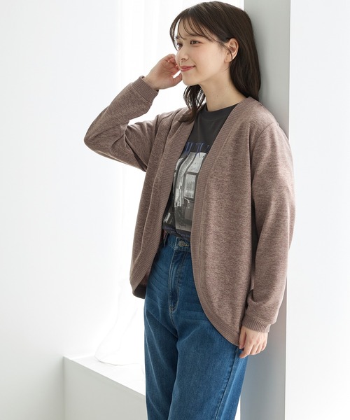 Honeys(ハニーズ)の「【抗菌防臭】抗菌防臭ラウンドカーデ(カーディガン/ボレロ・レディース・モカ/ブルー/ブラック/ベージュ/ボルドー/ネイビー・L/LL/M)」の20枚目の写真
