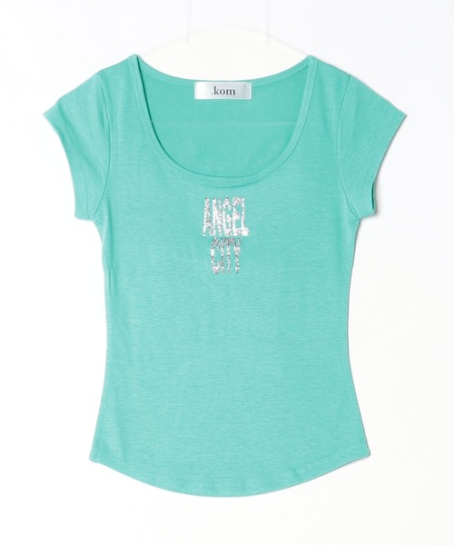.KOM（ドットコム）の「A'GEM/9 × .kom 『.KOM/ドットケーオーエム』 エンジェルウィングプリントTシャツ（Tシャツ/カットソー・レディース・グリーン/イエロー・FREE）」の13枚目の写真