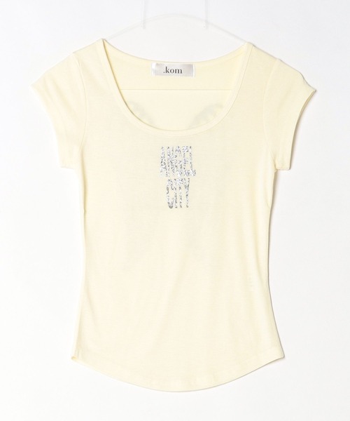 .KOM（ドットコム）の「A'GEM/9 × .kom 『.KOM/ドットケーオーエム』 エンジェルウィングプリントTシャツ（Tシャツ/カットソー・レディース・グリーン/イエロー・FREE）」の14枚目の写真
