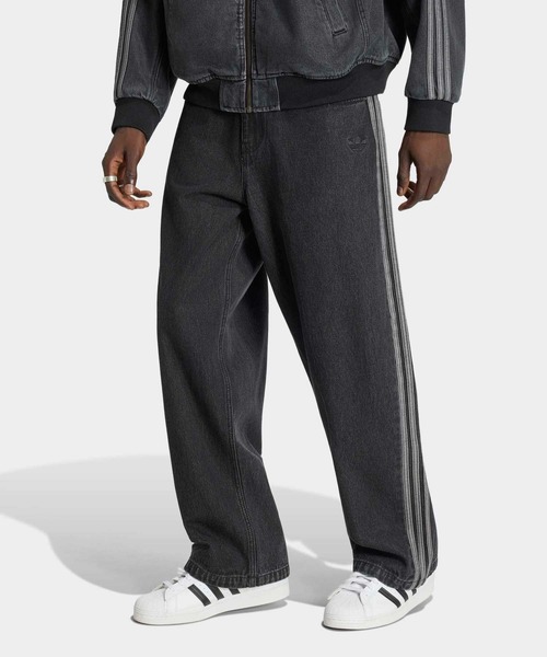 adidas(アディダス)の「SST デニム ジーンズ ミッドライズ ストレート レッグ / アディダスオリジナルス adidas Originals(デニムパンツ・メンズ・ブラック・30inch/32inch/34inch/36inch/38inch/40inch)」の2枚目の写真