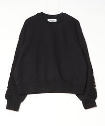 DISCOVERED(ディスカバード) CROCHET SLEEVE SWEAT/WOMENS