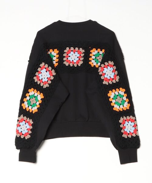 DISCOVERED(ディスカバード)の「DISCOVERED(ディスカバード) 別注CROCHET SLEEVE SWEAT/WOMENS(スウェット・レディース・グレー/ブラック・F)」の3枚目の写真