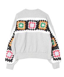 DISCOVERED(ディスカバード) 別注CROCHET SLEEVE SWEAT/WOMENS