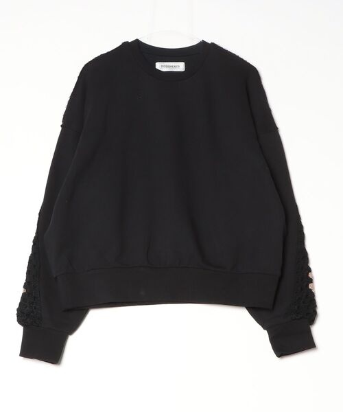 DISCOVERED(ディスカバード)の「DISCOVERED(ディスカバード) 別注CROCHET SLEEVE SWEAT/WOMENS(スウェット・レディース・グレー/ブラック・F)」の5枚目の写真