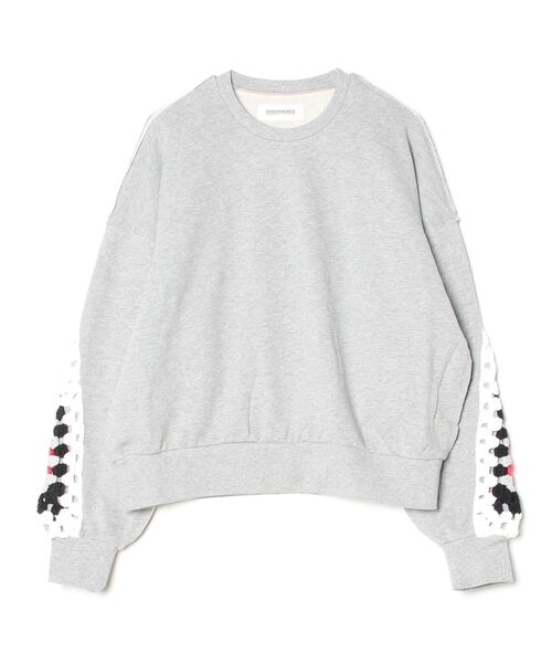 DISCOVERED(ディスカバード)の「DISCOVERED(ディスカバード) 別注CROCHET SLEEVE SWEAT/WOMENS(スウェット・レディース・グレー/ブラック・F)」の6枚目の写真