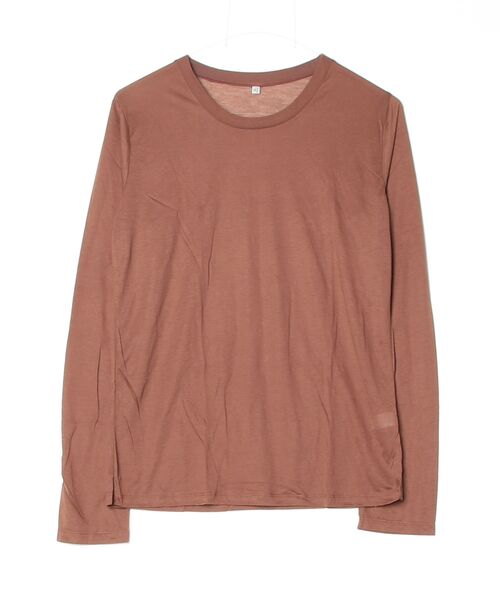 SHIPS（シップス）の「BASERANGE:LONG SLEEVE TEE（Tシャツ/カットソー・レディース・キャメル/ナチュラル・ONE SIZE）」の2枚目の写真