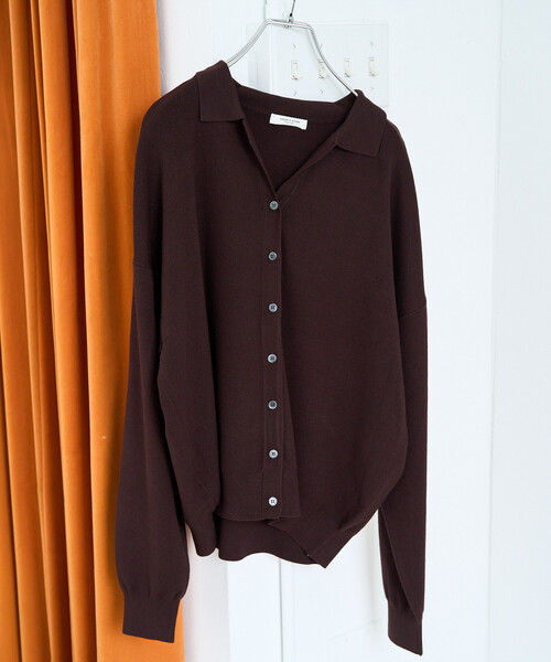 FREAK'S STORE(フリークスストア)の「限定展開 スキッパー ポロニット カーディガン(カーディガン/ボレロ・レディース・ブラック/ベージュ/ネイビー/ブラウン/レッド/サックスブルー/ナチュラル・フリ-)」の20枚目の写真