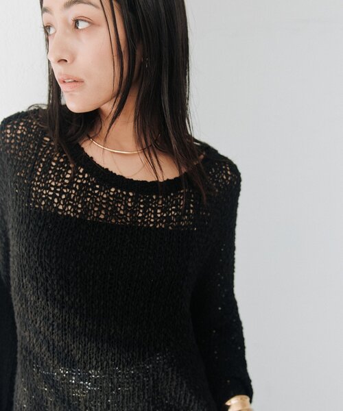 RIVE DROITE(リヴドロワ)の「リリースラブルーズニット(秋服)(ニット/セーター・レディース・ボルドー/ブルー/モカ/ブラック・FREE)」の2枚目の写真