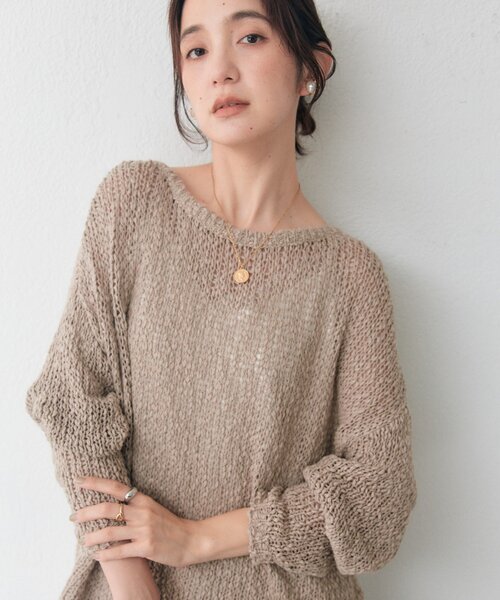 RIVE DROITE(リヴドロワ)の「リリースラブルーズニット(秋服)(ニット/セーター・レディース・ボルドー/ブルー/モカ/ブラック・FREE)」の3枚目の写真