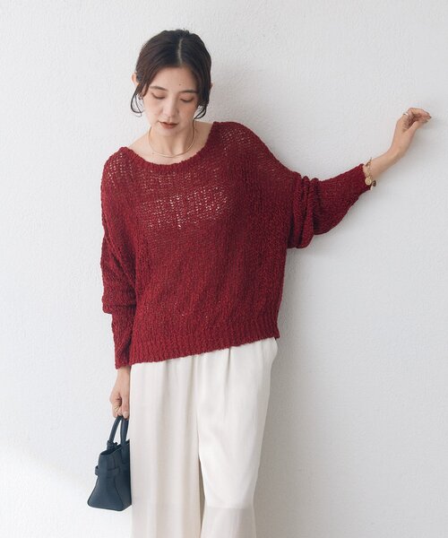 RIVE DROITE(リヴドロワ)の「リリースラブルーズニット(秋服)(ニット/セーター・レディース・ボルドー/ブルー/モカ/ブラック・FREE)」の7枚目の写真