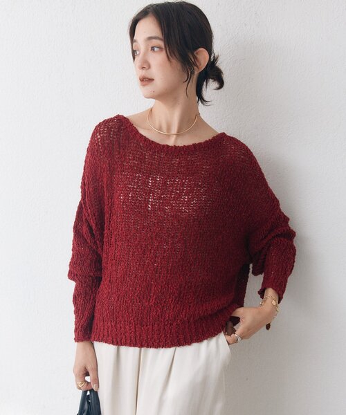 RIVE DROITE(リヴドロワ)の「リリースラブルーズニット(秋服)(ニット/セーター・レディース・ボルドー/ブルー/モカ/ブラック・FREE)」の8枚目の写真