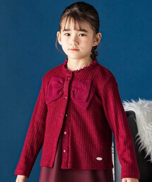 シフォン」に該当するカーディガン/ボレロ（レッド/赤色系