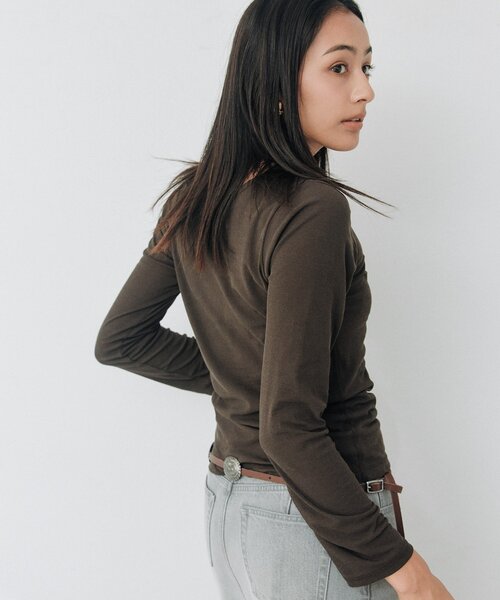 RIVE DROITE(リヴドロワ)の「【A・MONN】【セットアイテム】レイヤードロンTee(Tシャツ/カットソー・レディース・オフホワイト/ブラウン・FREE)」の10枚目の写真