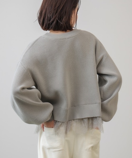 Bou Jeloud(ブージュルード)の「軽量レイヤードニットプルオーバー(その他トップス・レディース・オフホワイト/ブラック・FREE)」の19枚目の写真