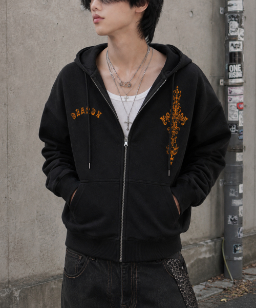 GRAVER（グレーバー）の「[ユニセックス]G SIM フードパーカー_5カラー（パーカー・レディース・グレー/ブラック/ブラック系その他2/ホワイト/イエロー・MEDIUM/LARGE）」の13枚目の写真