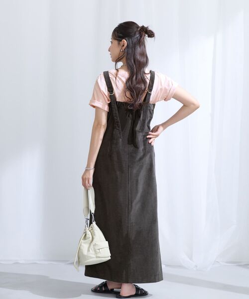 COHINA(コヒナ)の「ストレッチコーデュロイジャンパースカート 【低身長・小柄女性】(ジャンパースカート・レディース・キャメル/チャコール/ボルドー・S/XS)」の14枚目の写真
