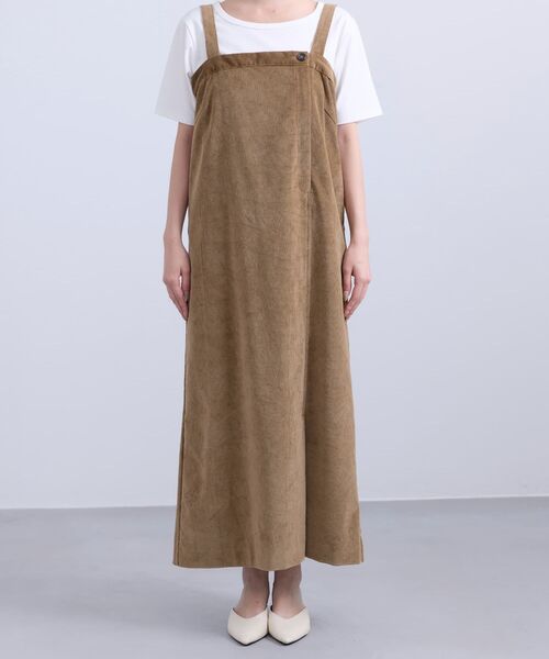 COHINA(コヒナ)の「ストレッチコーデュロイジャンパースカート 【低身長・小柄女性】(ジャンパースカート・レディース・キャメル/チャコール/ボルドー・S/XS)」の7枚目の写真