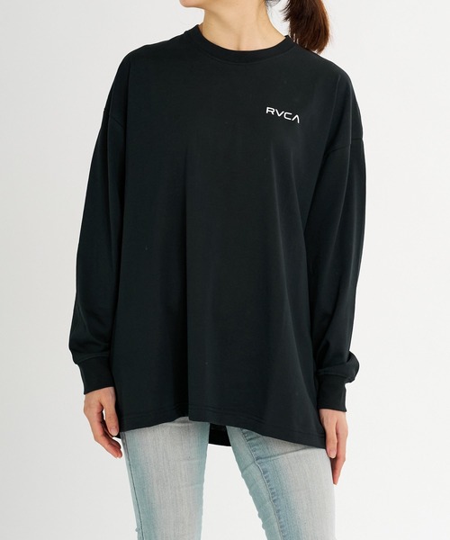 RVCA（ルーカ）の「RVCA ウィメンズ ALL LS TEE ロンT 【2026年秋冬モデル】/ルーカストレッチドライUVカットバックプリント長袖ロンT（Tシャツ/カットソー・レディース・イエロー系その他/ホワイト/ブラック・SMALL/MEDIUM）」の9枚目の写真