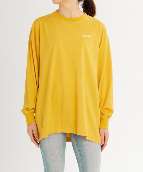 RVCA（ルーカ）の「RVCA ウィメンズ ALL LS TEE ロンT 【2026年秋冬モデル】/ルーカストレッチドライUVカットバックプリント長袖ロンT（Tシャツ/カットソー・レディース・イエロー系その他/ホワイト/ブラック・SMALL/MEDIUM）」の5枚目の写真