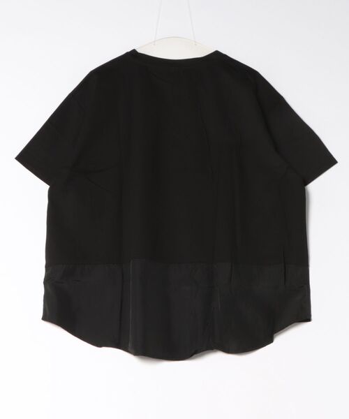 GOLDJAPAN(ゴールドジャパン)の「異素材&アシメ切り替えプルオーバー【大きいサイズ対応】(Tシャツ/カットソー・レディース・ブラック/ホワイト・LL/3L/4L/5L)」の18枚目の写真