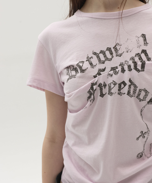 LCDC TM(エルシーディーシーティーエム)の「ダーツディテールグラフィックTシャツ(ラベンダー)(Tシャツ/カットソー・レディース・その他・MEDIUM/SMALL)」の7枚目の写真