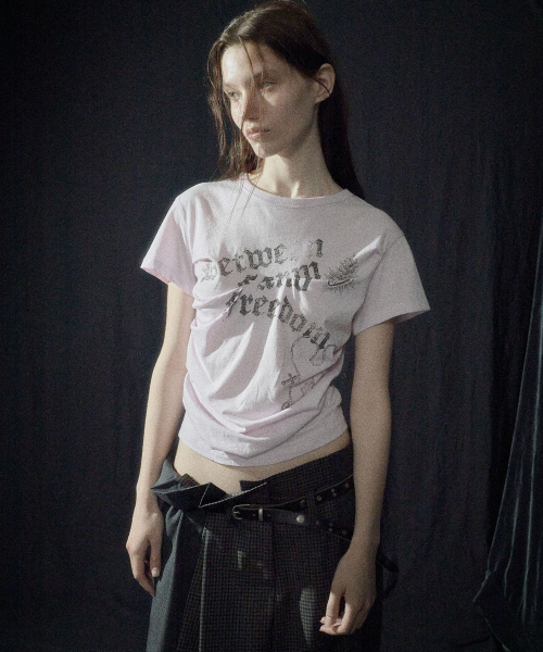 LCDC TM(エルシーディーシーティーエム)の「ダーツディテールグラフィックTシャツ(ラベンダー)(Tシャツ/カットソー・レディース・その他・MEDIUM/SMALL)」の9枚目の写真