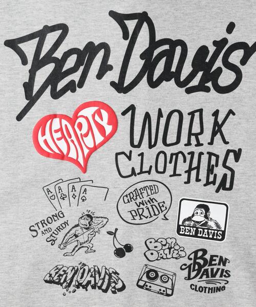 BEN DAVIS（ベンデイビス）の「《店舗人気アイテム》BEN DAVIS バックプリントジップパーカー（Tシャツ/カットソー・メンズ・ブラック/グレー・04/05/06）」の8枚目の写真
