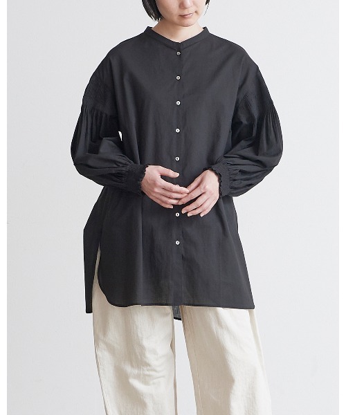 salle de bal(サルデバル)の「【 HEAVENLY / ヘブンリー 】 60 Cambric Volume Sleeve Blouse / 60 キャンブリック ボリューム スリーブ ブラウス 2648082 DLI(シャツ/ブラウス・レディース・ブラック/ライトグレー/オフホワイト・FREE)」の1枚目の写真