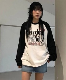 ◇ODDSTUDIO◇ブランド直輸入正規品/ベリークローズ ラグラン オーバーフィット 長袖 Very Close Raglan Overfit Long Sleeve