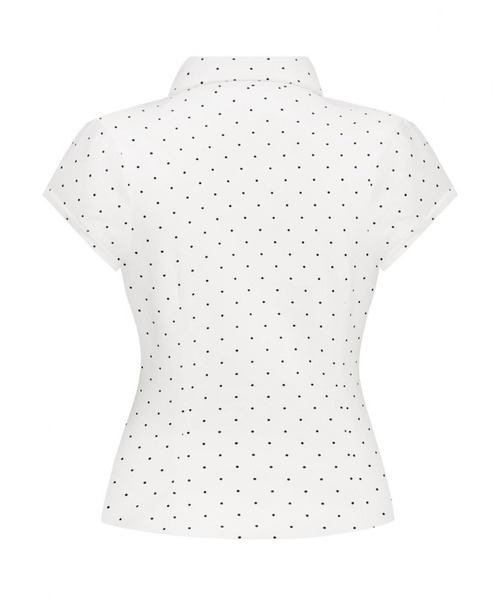 into.eight(イントゥエイト)の「【into.eight】Lana Shirt / 【イントゥエイト】ドットアシンメトリーボタン半袖ブラウス(シャツ/ブラウス・レディース・ホワイト・S)」の12枚目の写真