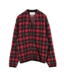 【WEB先行予約】TOMORROWLAND tricot メリノウール チーゼル起毛 タータンチェックカーディガン