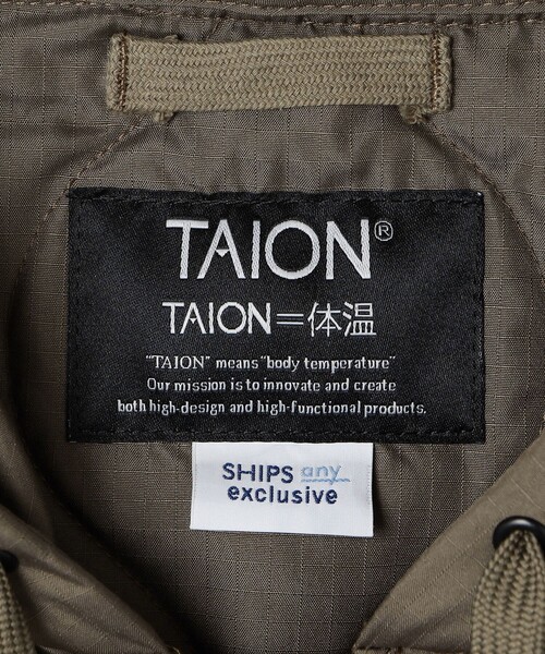 TAION（タイオン）の「【SHIPS any別注】TAION:〈手洗い可能〉ミリタリーキルト ダブルジップ ダウン パーカ ー26AW◆（ブルゾン・メンズ・ブラック/キャメル・X-LARGE/LARGE/MEDIUM/SMALL）」の10枚目の写真