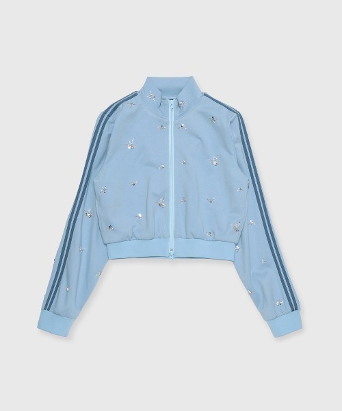 JOSE MOON(ジョゼムーン)の「JOSEMOON JERSEY with BIJOU/ジョゼムーンジャージwithビジュー(ジャージ・レディース・ブラック/サックスブルー/グレー・FREE)」の3枚目の写真