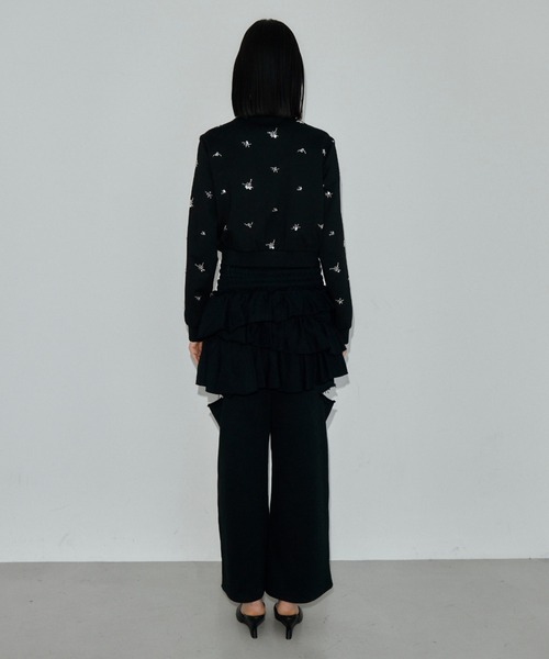 JOSE MOON(ジョゼムーン)の「JOSEMOON JERSEY with BIJOU/ジョゼムーンジャージwithビジュー(ジャージ・レディース・ブラック/サックスブルー/グレー・FREE)」の15枚目の写真