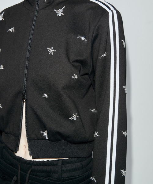 JOSE MOON(ジョゼムーン)の「JOSEMOON JERSEY with BIJOU/ジョゼムーンジャージwithビジュー(ジャージ・レディース・ブラック/サックスブルー/グレー・FREE)」の6枚目の写真