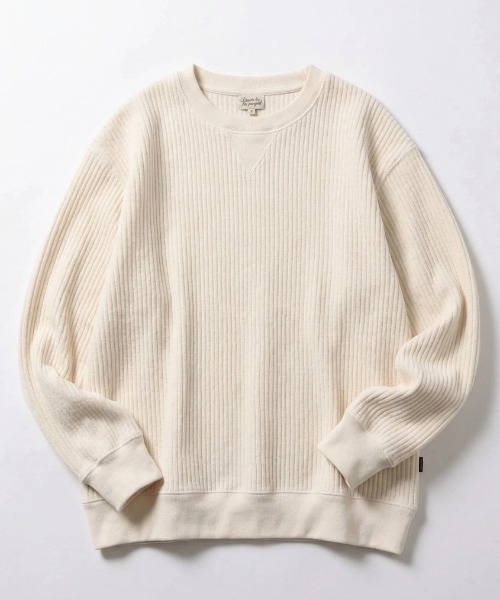 POWER TO THE PEOPLE(パワートゥーザピープル)の「2026AW POWER TO THE PEOPLE/パワートゥザピープル ヘビーウェイト ビックワッフル スウェットトレーナー レディース メンズ(スウェット・メンズ・ブラウン/グレー/ブラック/アイボリー・LL/M/L)」の1枚目の写真