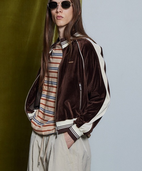 MAISON SPECIAL(メゾンスペシャル)の「【26WINTER PRE-ORDER】Velour Jersey/ベロアジャージ(ジャージ・レディース・ホワイト/ブラウン/グリーン・FREE)」の3枚目の写真